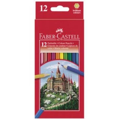 Цветни моливи, 12 цвята - "Faber Castell"