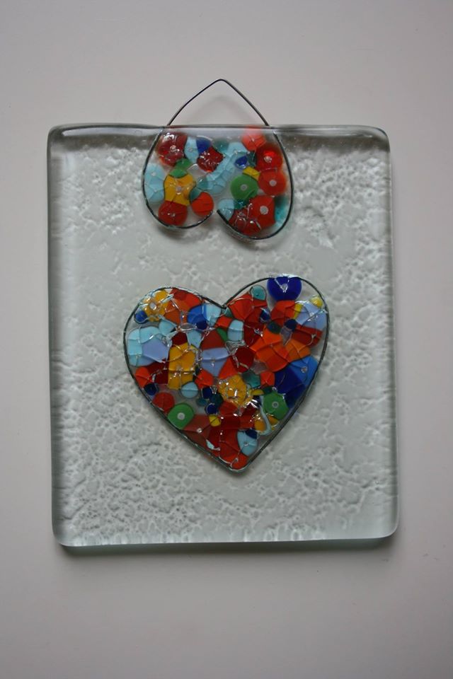 Стъклено пано "За любовта и други демони" - Katikosta Ceramics&Art Glass